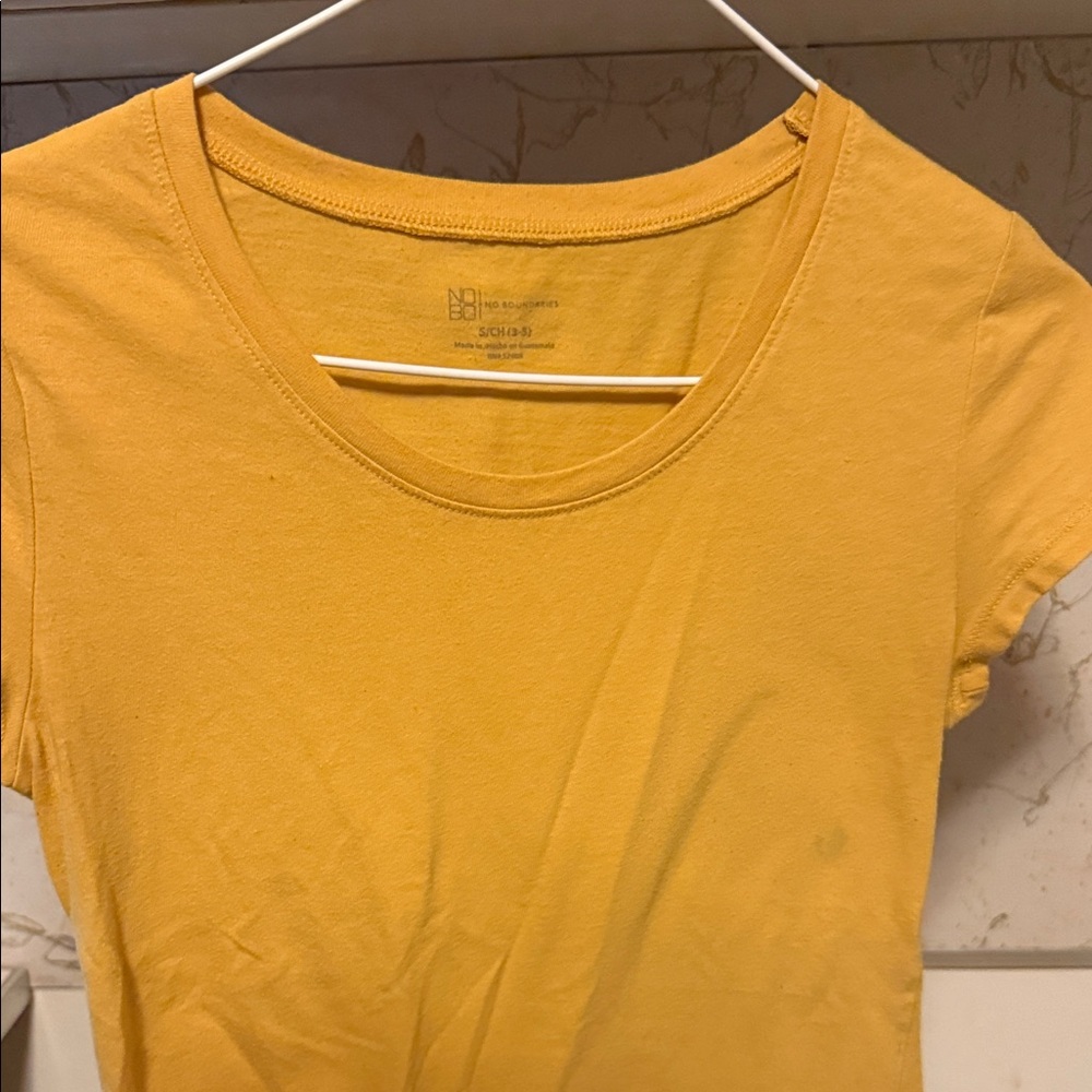 No Boundaries Sunny Yellow Short Sleeve Tee - Picture 5 of 6